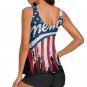 Tankini American Flag Two Piece Bathing Suits Swimwear