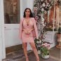 V Neck Sleeveless 2 Piece Mini Bodycon Dress