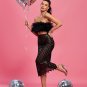 Feather Crop Top and Sequin-Embellished Tulle Skirt Set