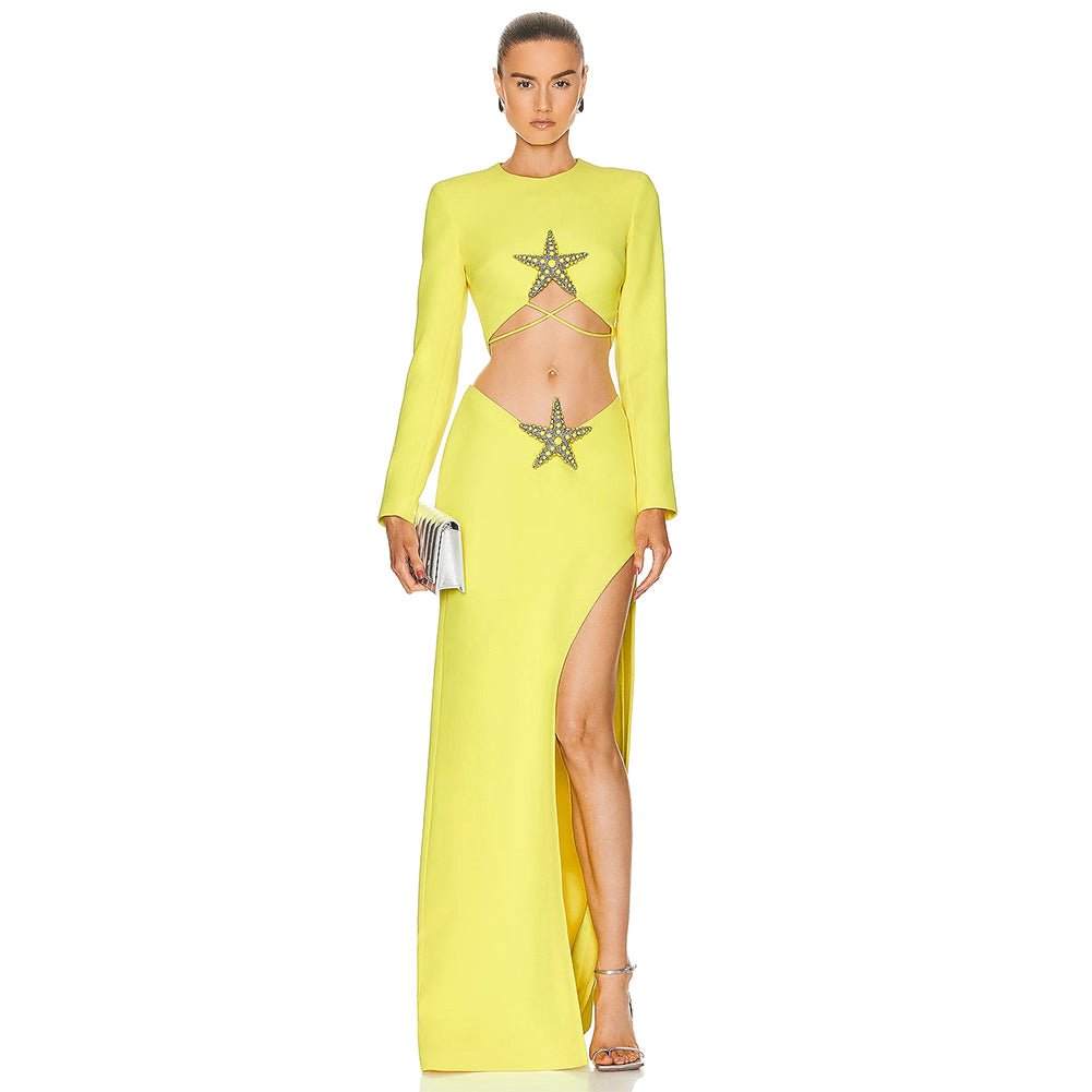 Round Neck 2 piece Maxi Bandage Set