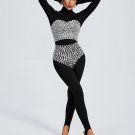 Black Jumpsuit Crystal Three Piece Set
