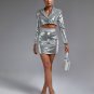 Sequin Blazer and Mini Skirt Set