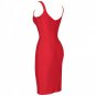 Strappy Sleeveless Striped Over Knee Bandage Dress
