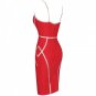 Strappy Sleeveless Striped Over Knee Bandage Dress
