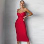 Strappy Sleeveless Wrinkled Midi Bandage Dress