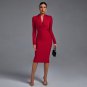 V Neck Long Sleeve Bandage Dress