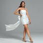Strapless Bowknot Draping Corset Dress