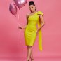 Bowknot Asymmetrical Sleeveless Bandage Dress