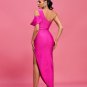 One Shoulder Bandage Maxi Dress