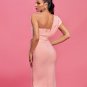 One Shoulder Belted Bandage Party Dress