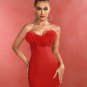 Red Flower Mini Bandage Dress