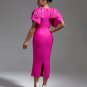Beading Decor Butterfly Midi Bandage Dress