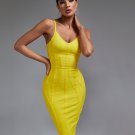 Strappy Stripe Backless Bandage Dress