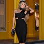 Halter Sleeveless Cut out Midi Bandage Dress