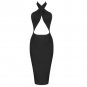 Halter Sleeveless Cut Out Midi Bandage Dress