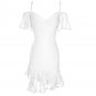 Strappy Short Sleeve Frill Midi Bandage Dress