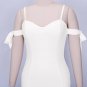 Strappy Short Sleeve Plain Midi Bandage Dress
