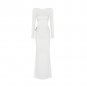 Round Neck Long Sleeve Cut Out Maxi Bodycon Dress H1729