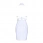 Halter Sleeveless Striped Midi Bandage Dress