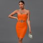 One Shoulder Cut Out Midi Bandage Dress