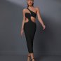 One Shoulder Cutout Midi Bandage Dress