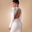 Rhinestone Fringe Backless Bandage Dress