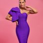 One Shoulder Bowknot Bandage Dress