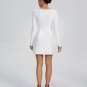 Kimberly Rhinestone White Bandage A-Line Dress