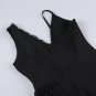 V Neck Sleeveless Frill Mini Bandage Dress