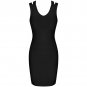 V Neck Sleeveless Hollow out Mini Bandage Dress