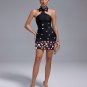 Open Back Colorful Floral Mini Bandage Dress