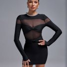 Rhinestone Neck-Ring Sexy Bandage Mini Dress
