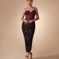 Strappy Sequin Corset Midi Dress