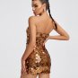 Open Back Sequins Embellished Mini Dress