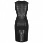 Round Neck Sleeveless Striped Mini Bandage Dress