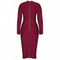 Round Neck Long Sleeve Mini Bandage Dress