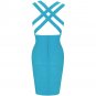 V Neck Sleeveless Hollow out Mini Bandage Dress