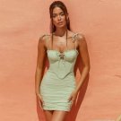 Strappy Sleeveless Wrinkled Mini Dress