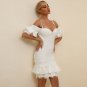 Strappy Short Sleeve Frill Mini Bandage Dress