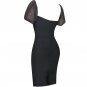 Off Shoulder Mid Sleeve Mesh Mini Bandage Dress