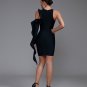 Asymmetric Ruffle-trim Mini Bandage Dress