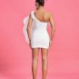 White Exaggerated Flower Mini Dress