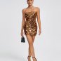 Open Back Sequins Embellished Mini Dress