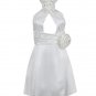 Halter Backless Roses Mini Dress