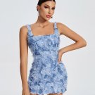 Floral Applique Corset Mini Dress