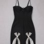 Strappy Diamonds Bandage Mini Dress