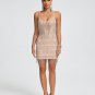 Crystal Fringe Mini Backless Dress