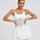 Dove Flower Detail Corset Mini Dress