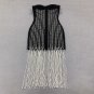 Strapless Sleeveless Pearl Mini Bandage Dress