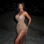 Strapless Sleeveless Sequins Mini Bodycon Dress
